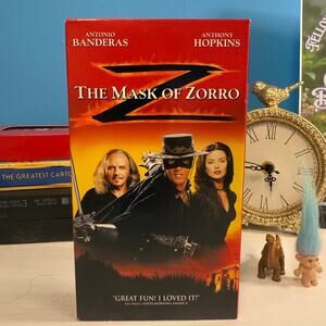 The Mask of Zorro VHS 1998 Vintage Movie Tested Banderas Hopkins